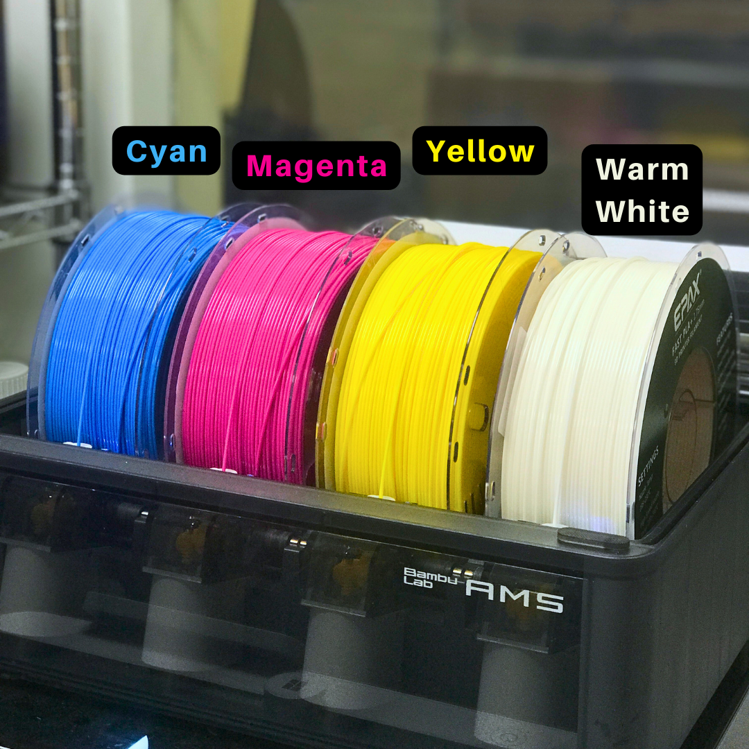 EPAX Fast PLA+ Filament, CMYK Lithophane Bundle (4x1KG) - New Release!