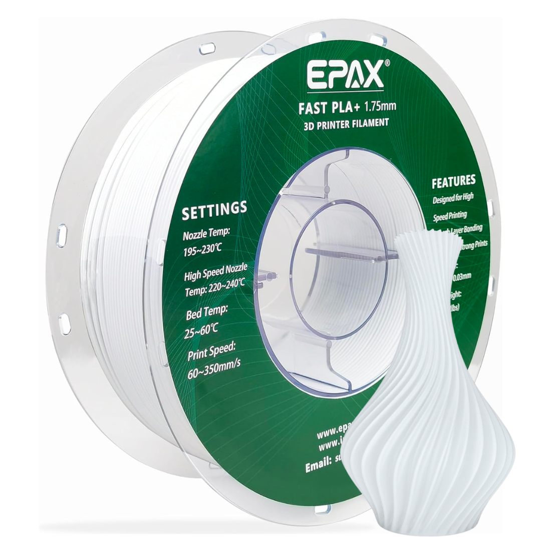 EPAX Fast PLA+ 3D Printer High Speed Filament, 1.75mm