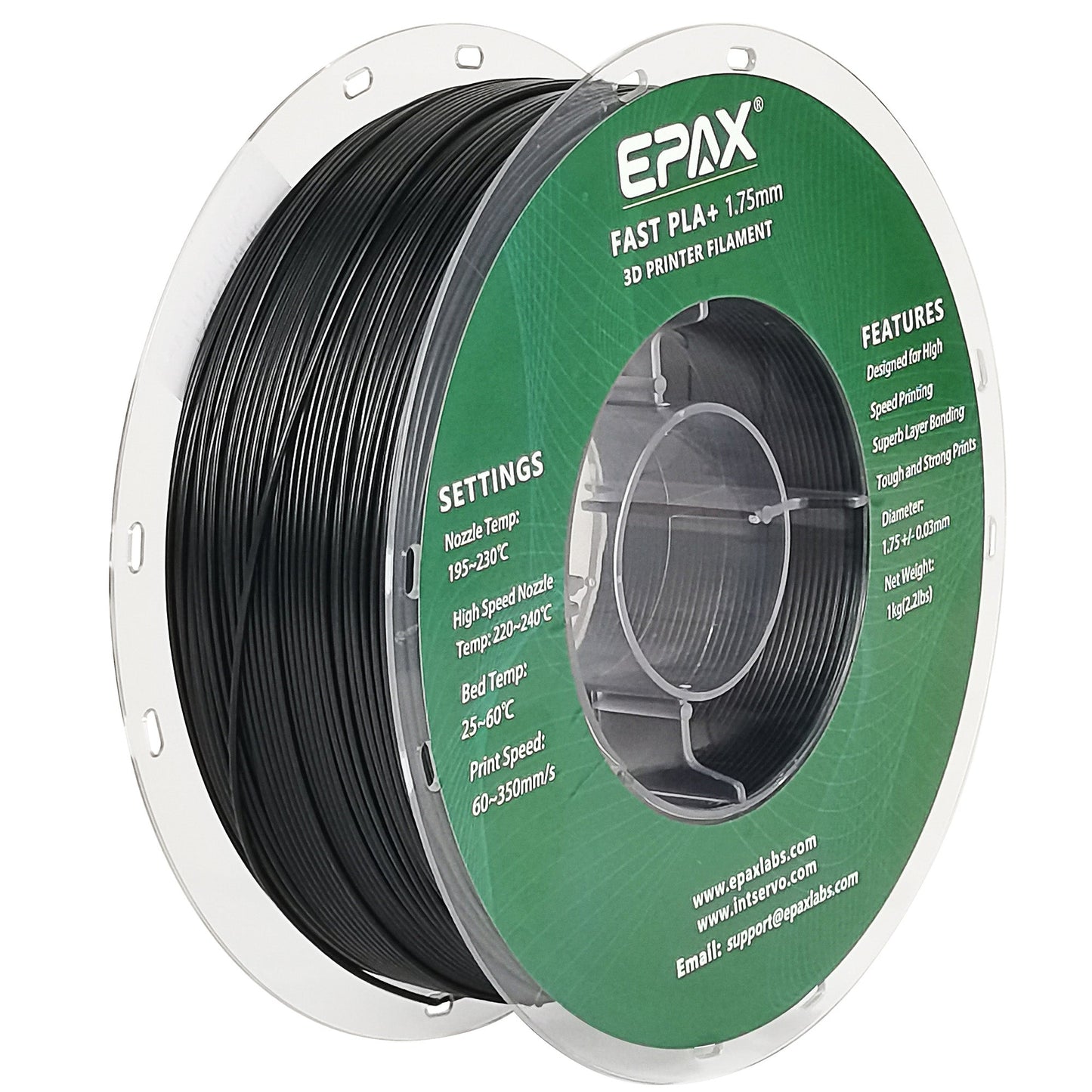 EPAX Fast PLA+ 3D Printer High Speed Filament, 2.85mm