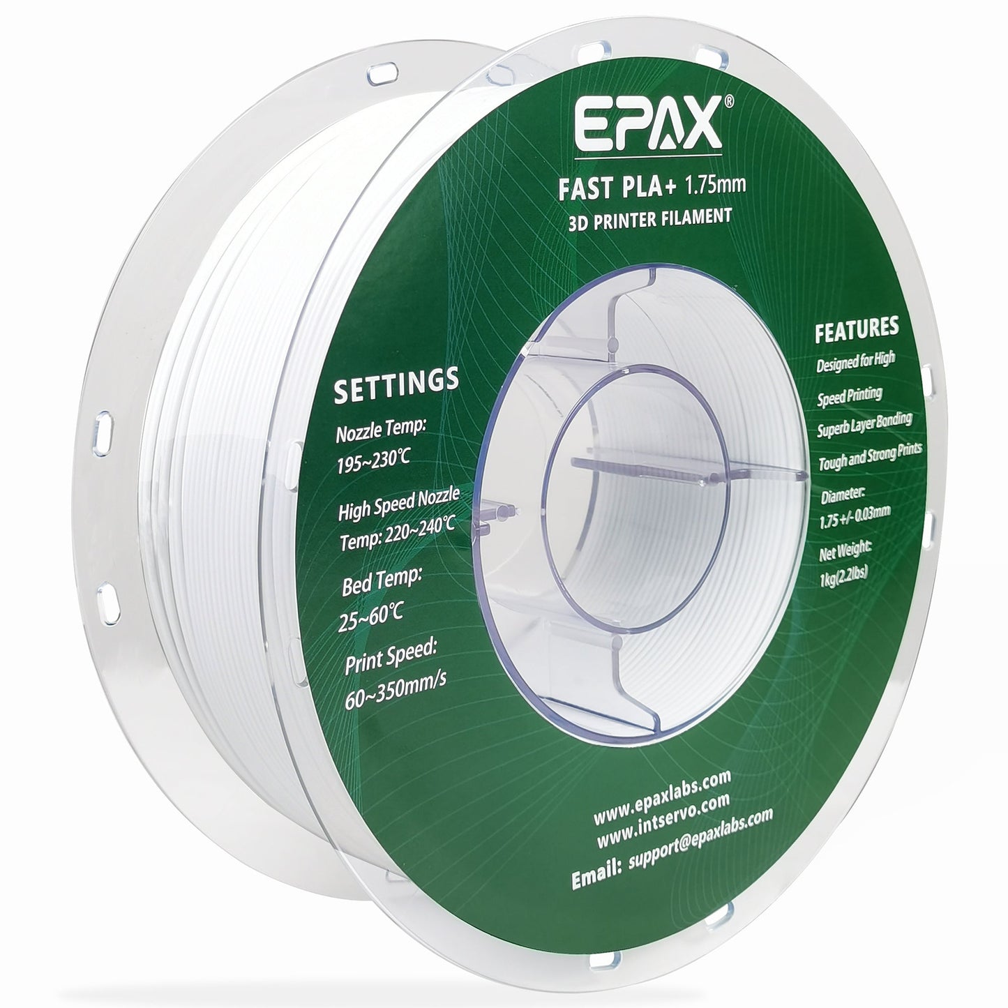 EPAX Fast PLA+ 3D Printer High Speed Filament, 2.85mm