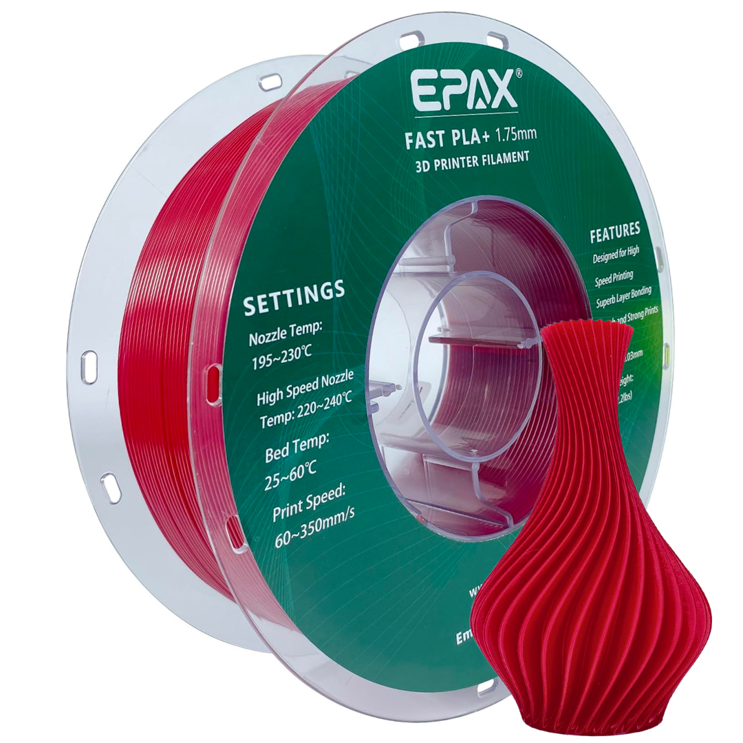 EPAX Fast PLA+ 3D Printer High Speed Filament, 1.75mm
