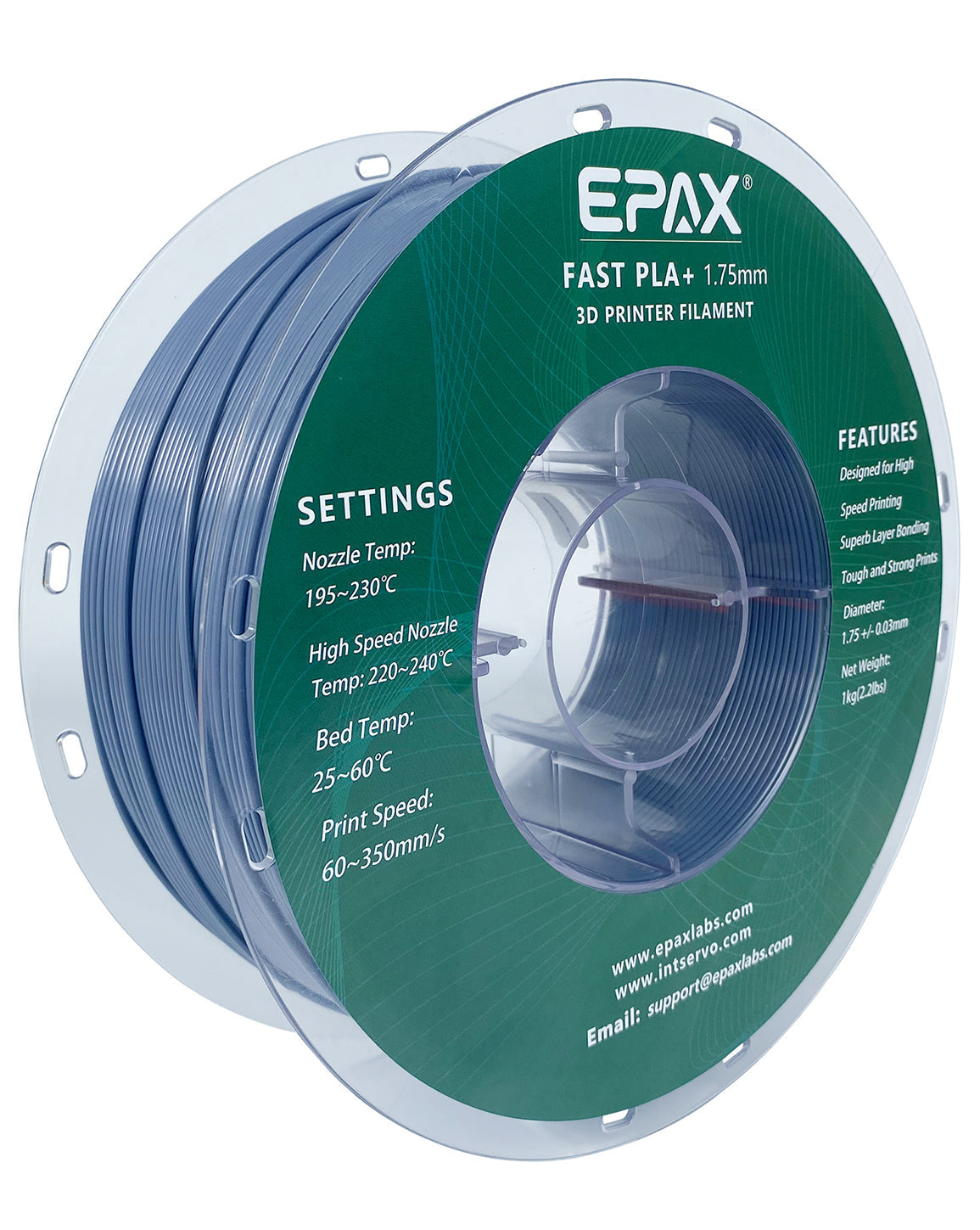 EPAX Fast PLA+ 3D Printer High Speed Filament, 2.85mm