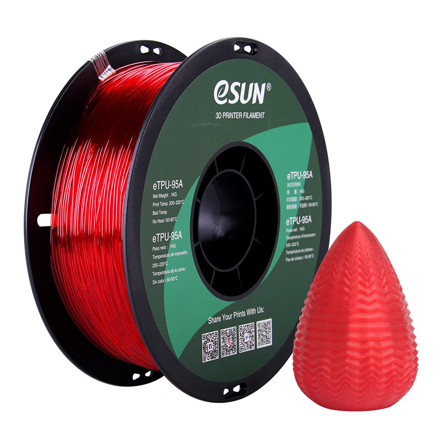 eSUN TPU 95A Flexible Filament 1.75mm Wholesale Case