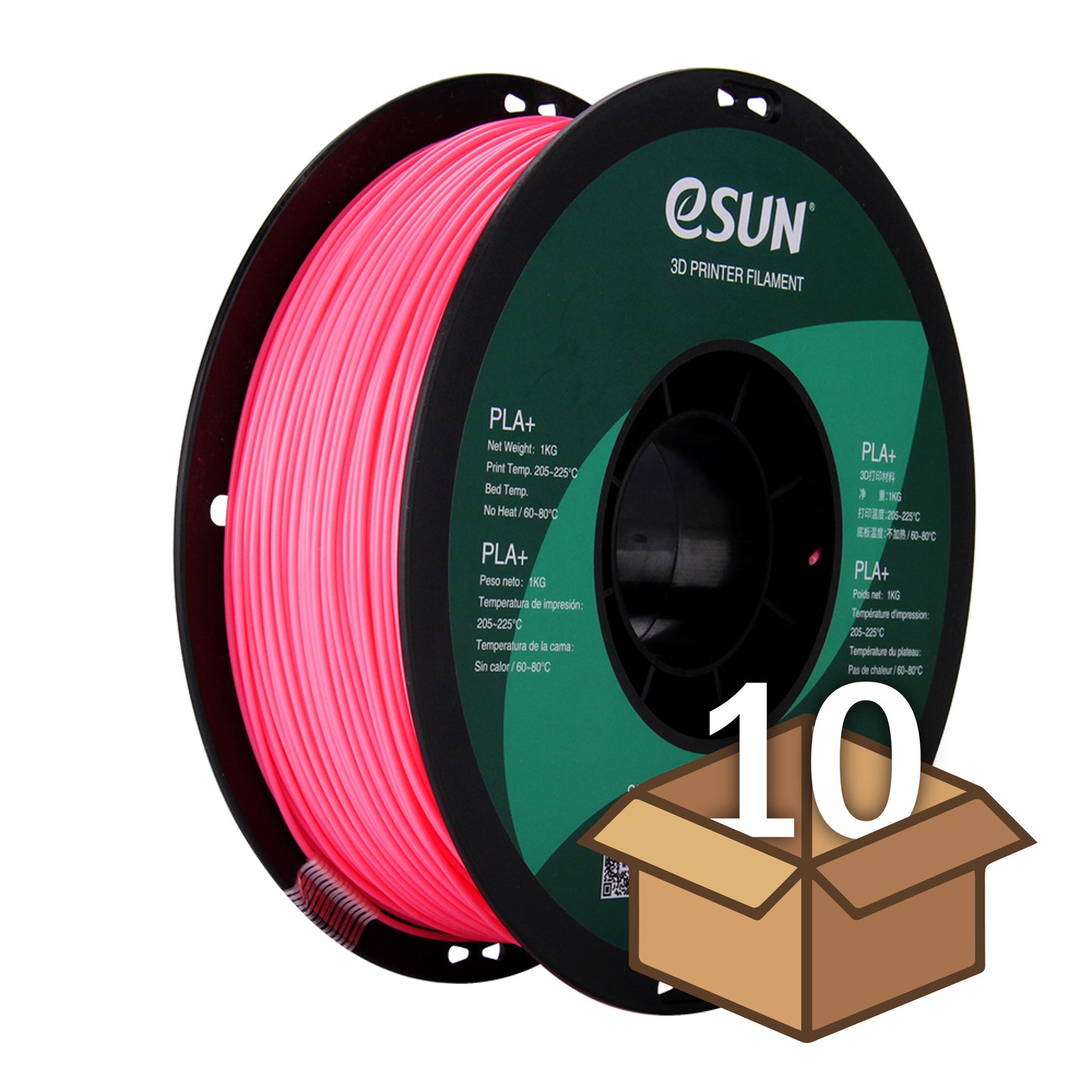 Wholesale Case eSUN 1.75 mm PLA+ (10 spools in a case)