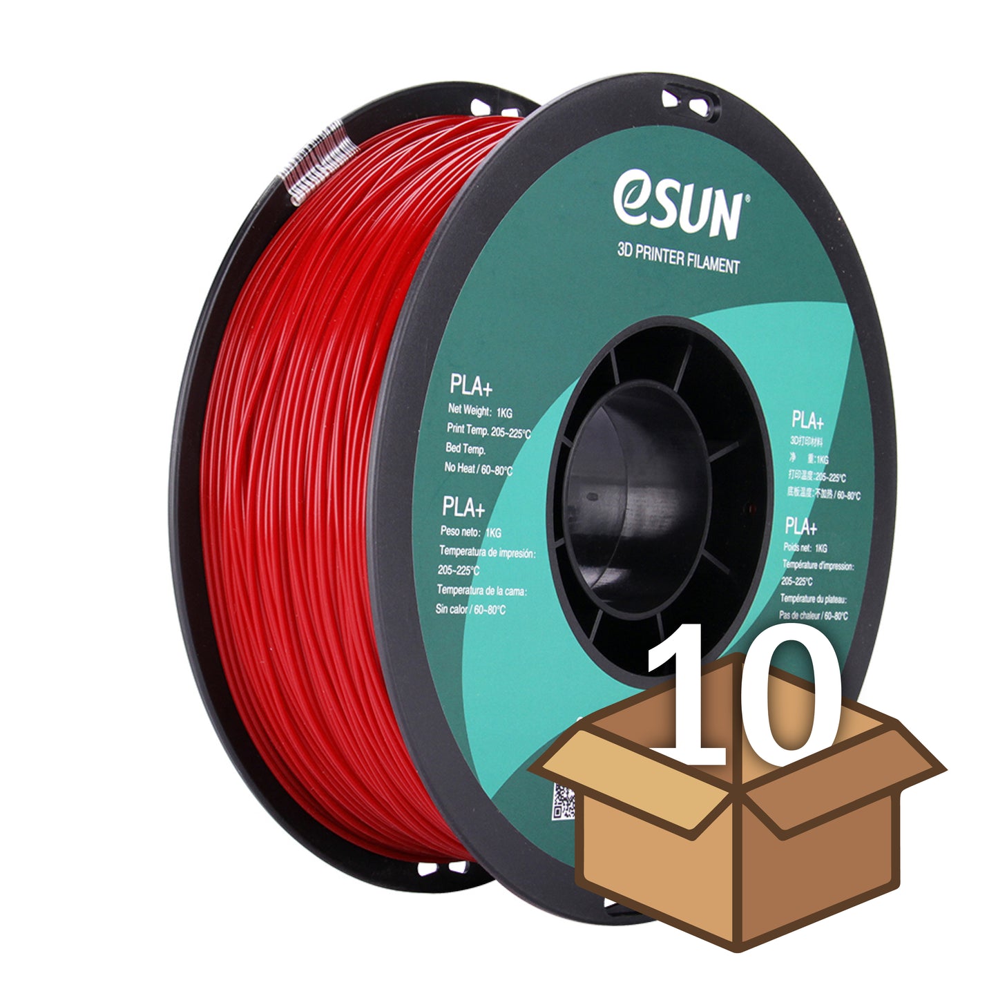Wholesale Case eSUN 1.75 mm PLA+ (10 spools in a case)