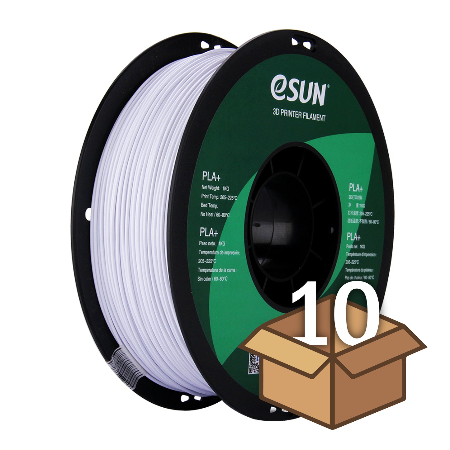 Wholesale Case eSUN 1.75 mm PLA+ (10 spools in a case)