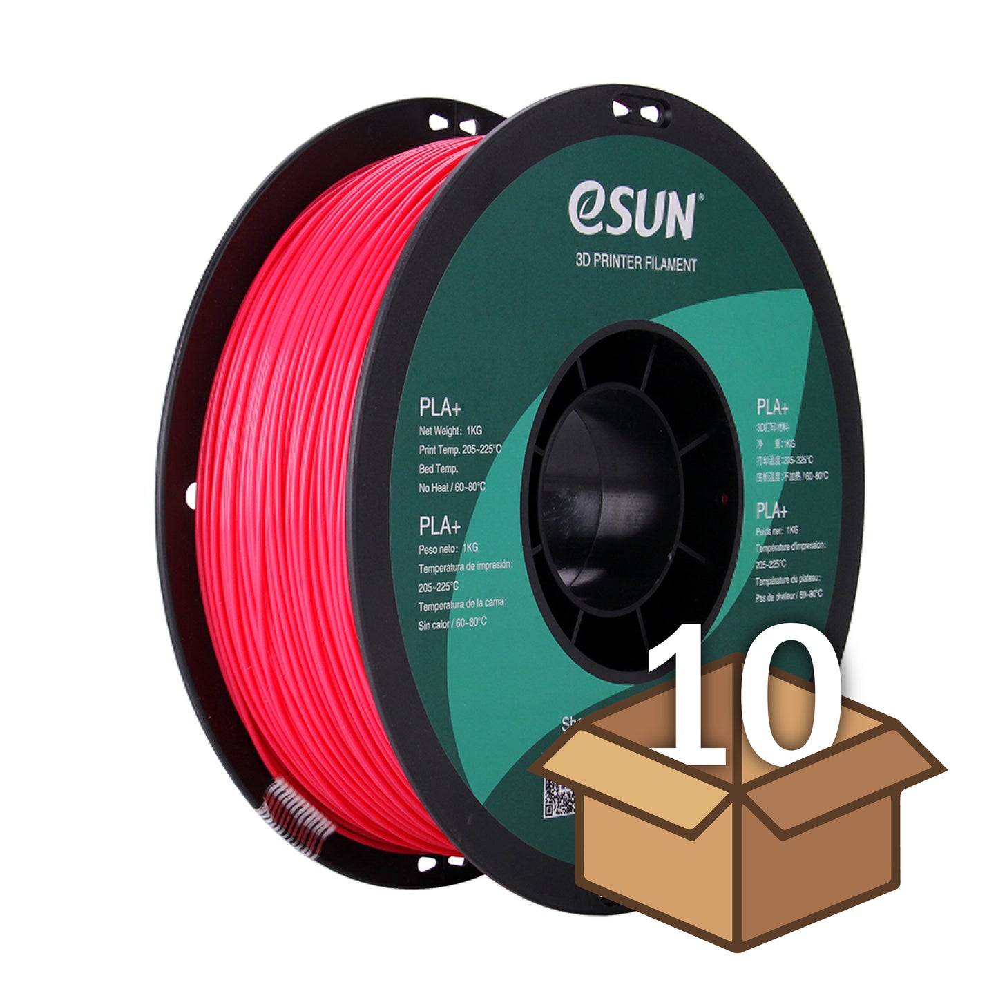 Wholesale Case eSUN 1.75 mm PLA+ (10 spools in a case)