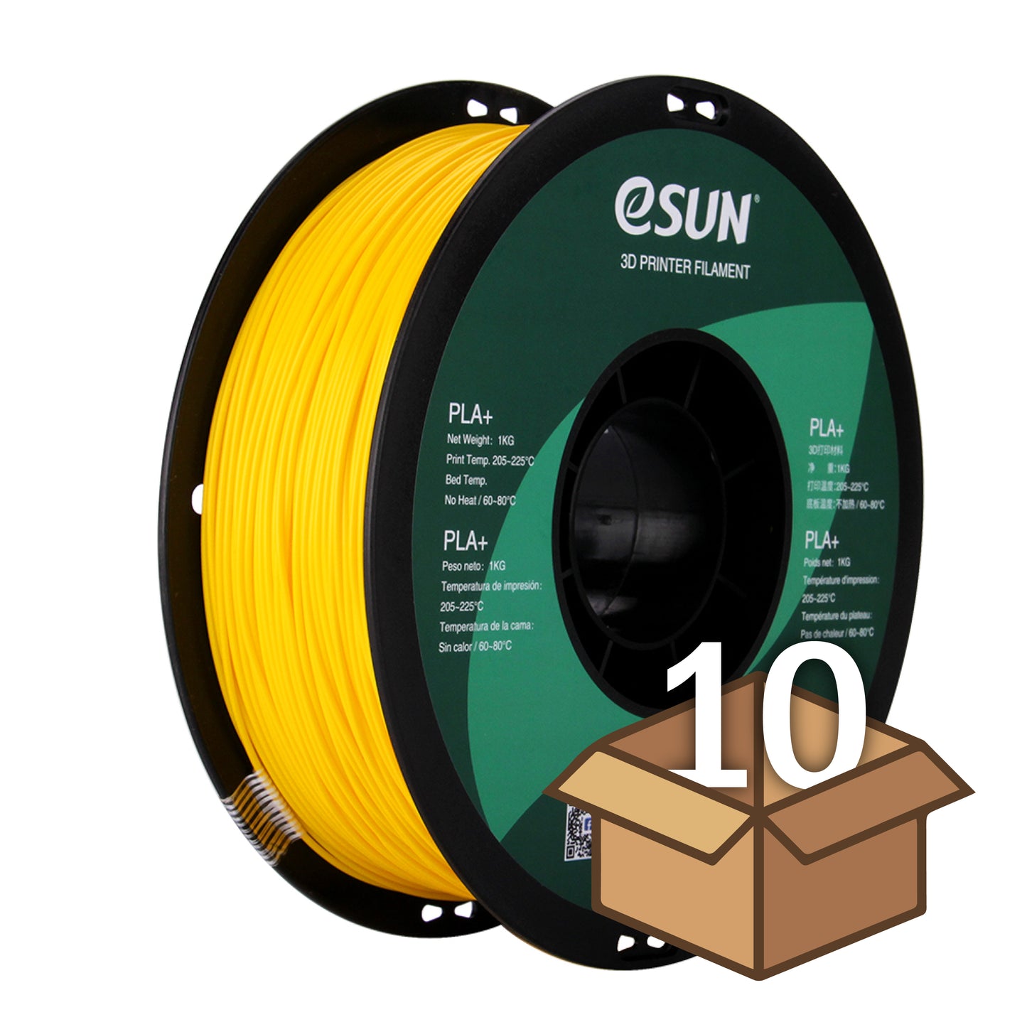 Wholesale Case eSUN 1.75 mm PLA+ (10 spools in a case)
