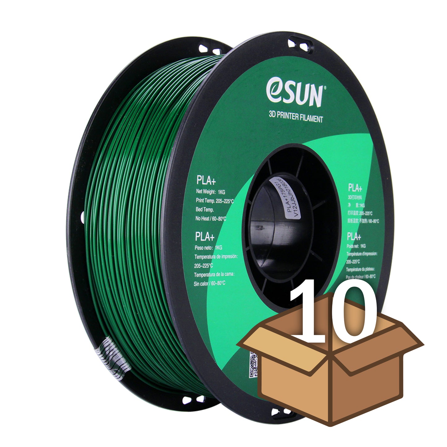 Wholesale Case eSUN 1.75 mm PLA+  (10 spools in a case)