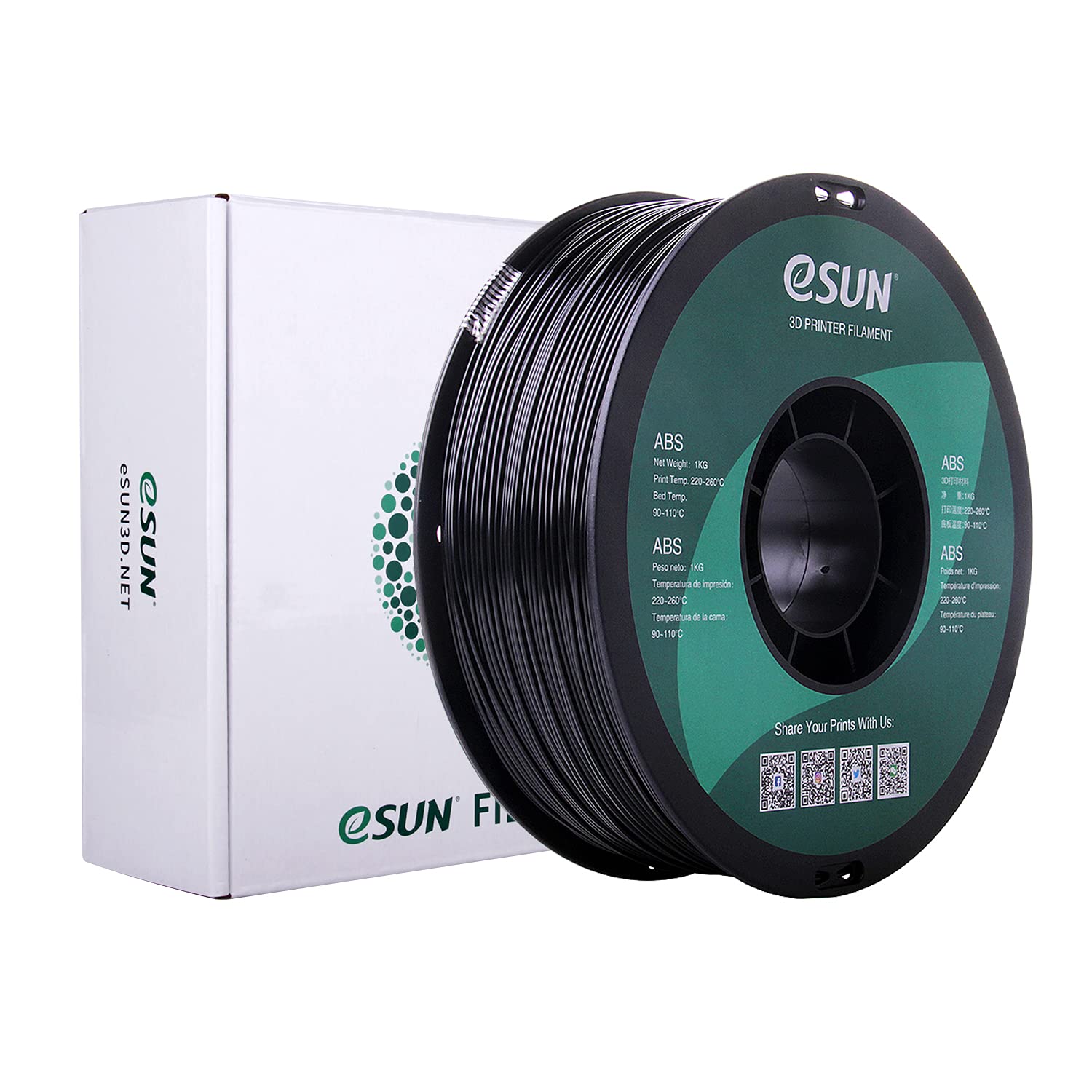 eSUN ABS Filament 1kg (2.2lb) 1.75mm – INTSERVO 3D Printing Store