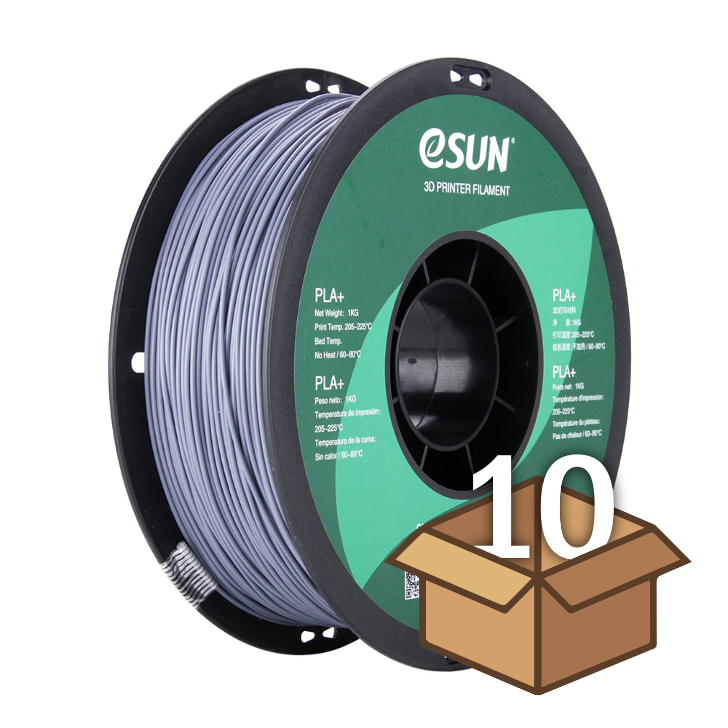 Wholesale Case eSUN 1.75 mm PLA+  (10 spools in a case)