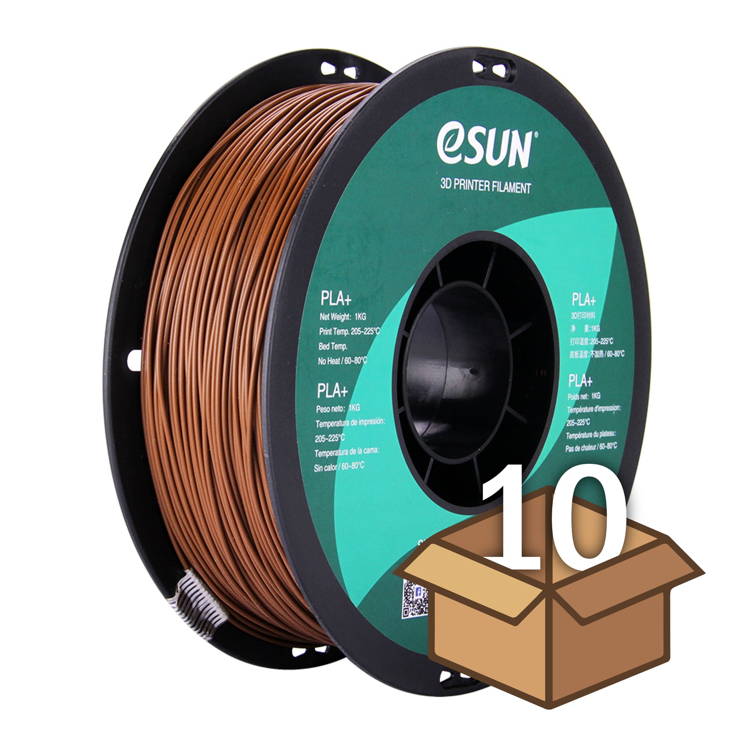 Wholesale Case eSUN 1.75 mm PLA+ (10 spools in a case)