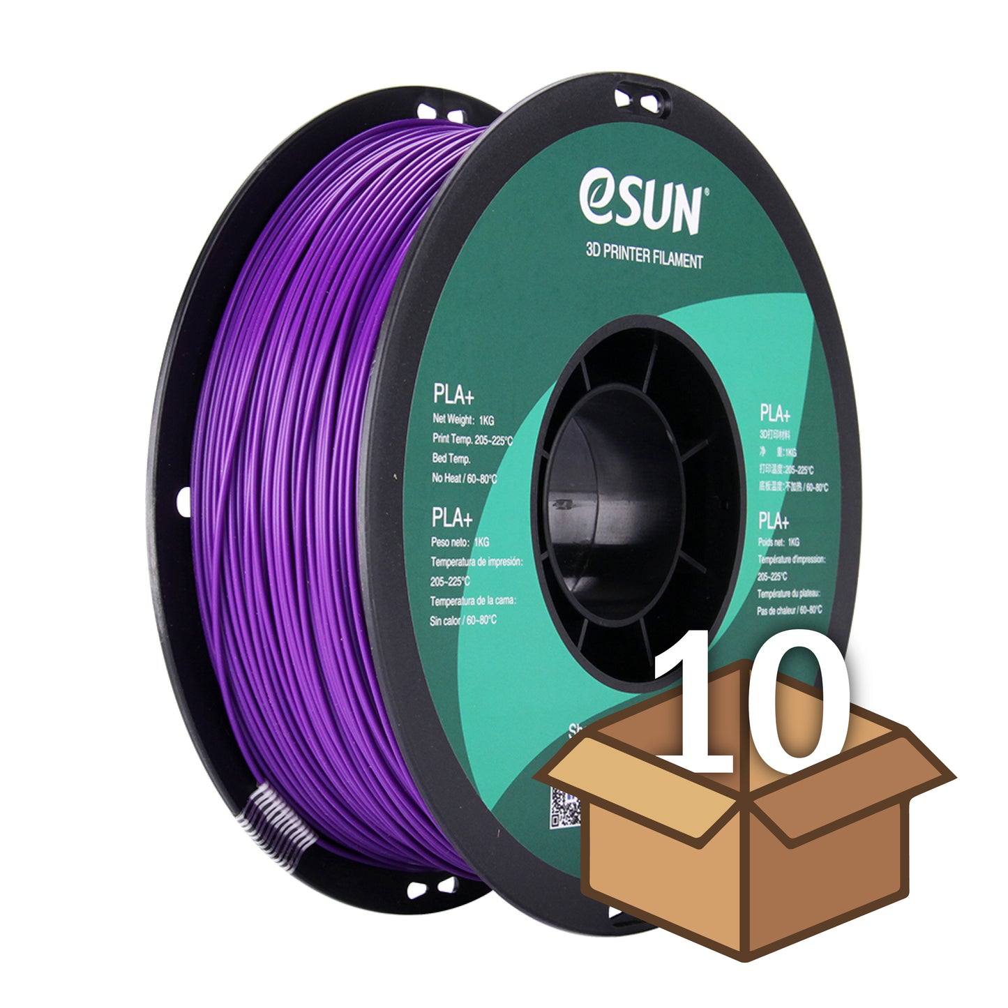 Wholesale Case eSUN 1.75 mm PLA+ (10 spools in a case)
