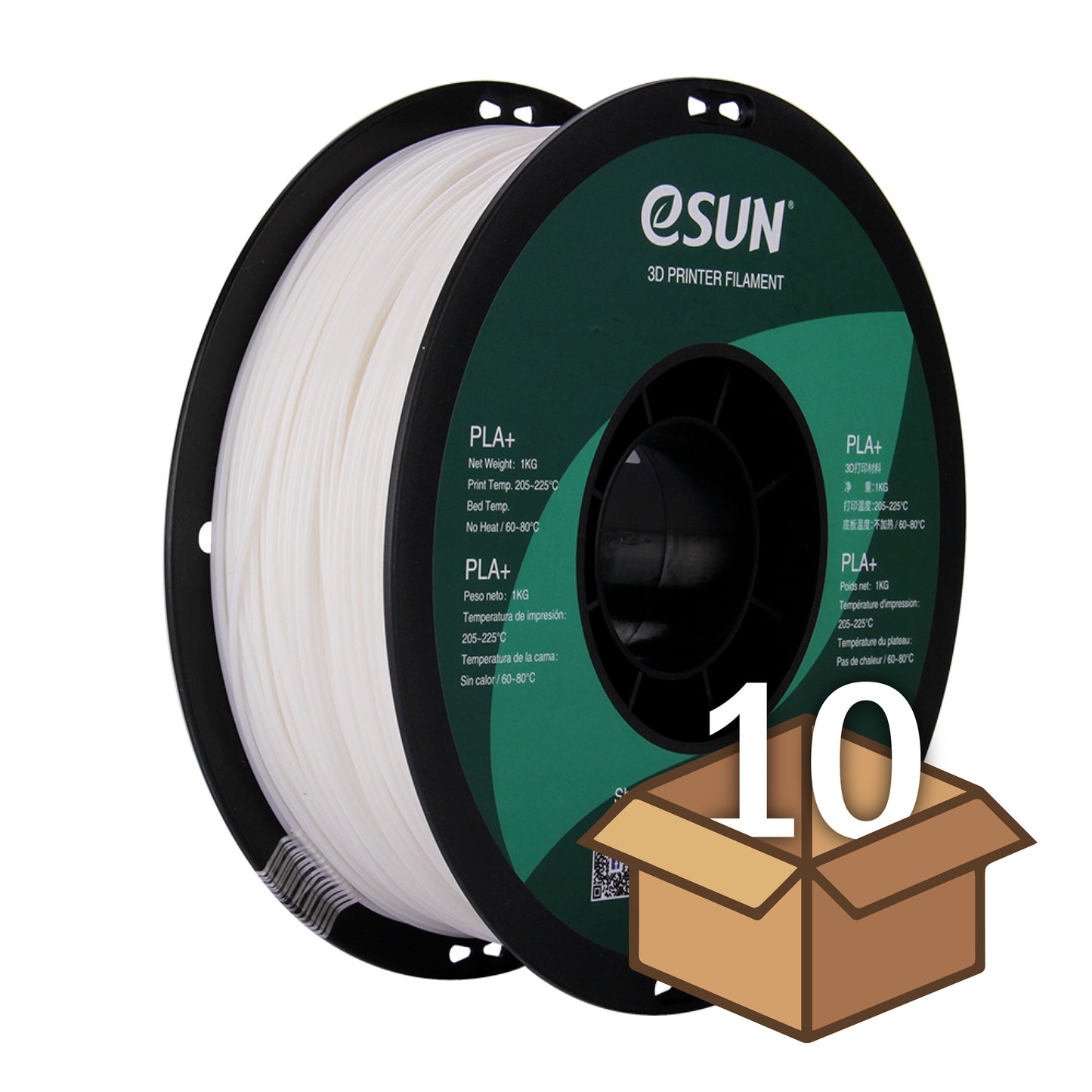 Wholesale Case eSUN 1.75 mm PLA+ (10 spools in a case)