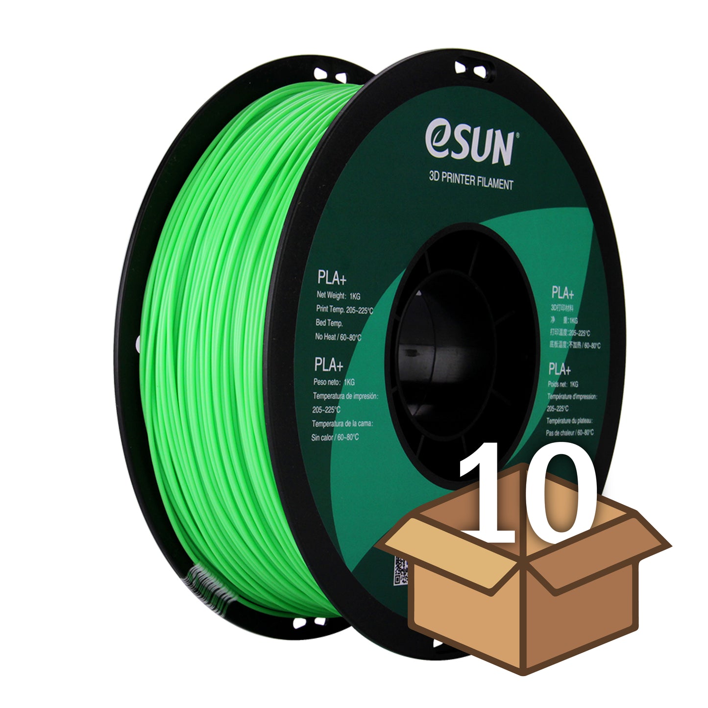 Wholesale Case eSUN 1.75 mm PLA+ (10 spools in a case)