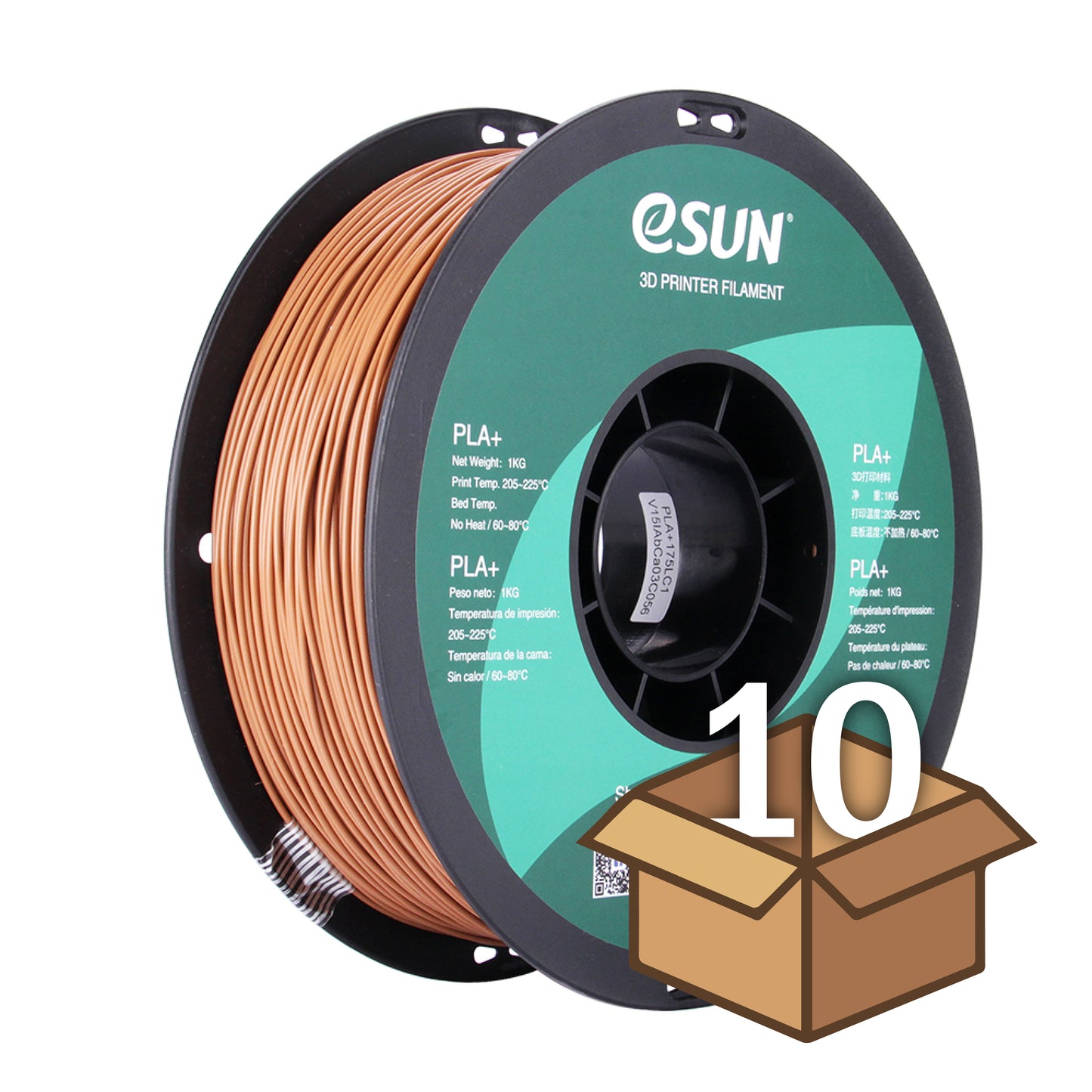 Wholesale Case eSUN 1.75 mm PLA+ (10 spools in a case)
