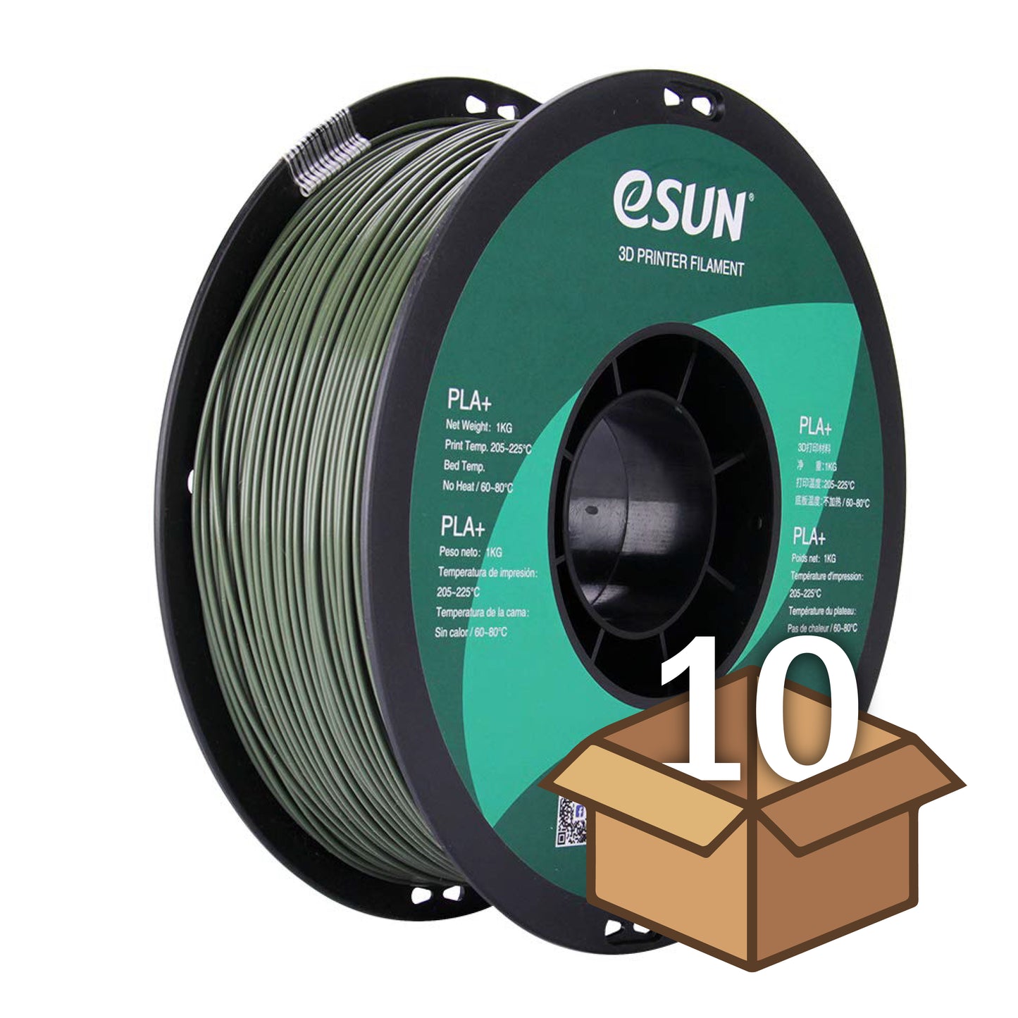 Wholesale Case eSUN 1.75 mm PLA+ (10 spools in a case)