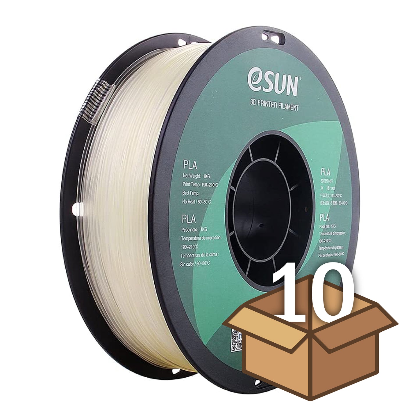 Wholesale Case eSUN 1.75 mm PLA+  (10 spools in a case)