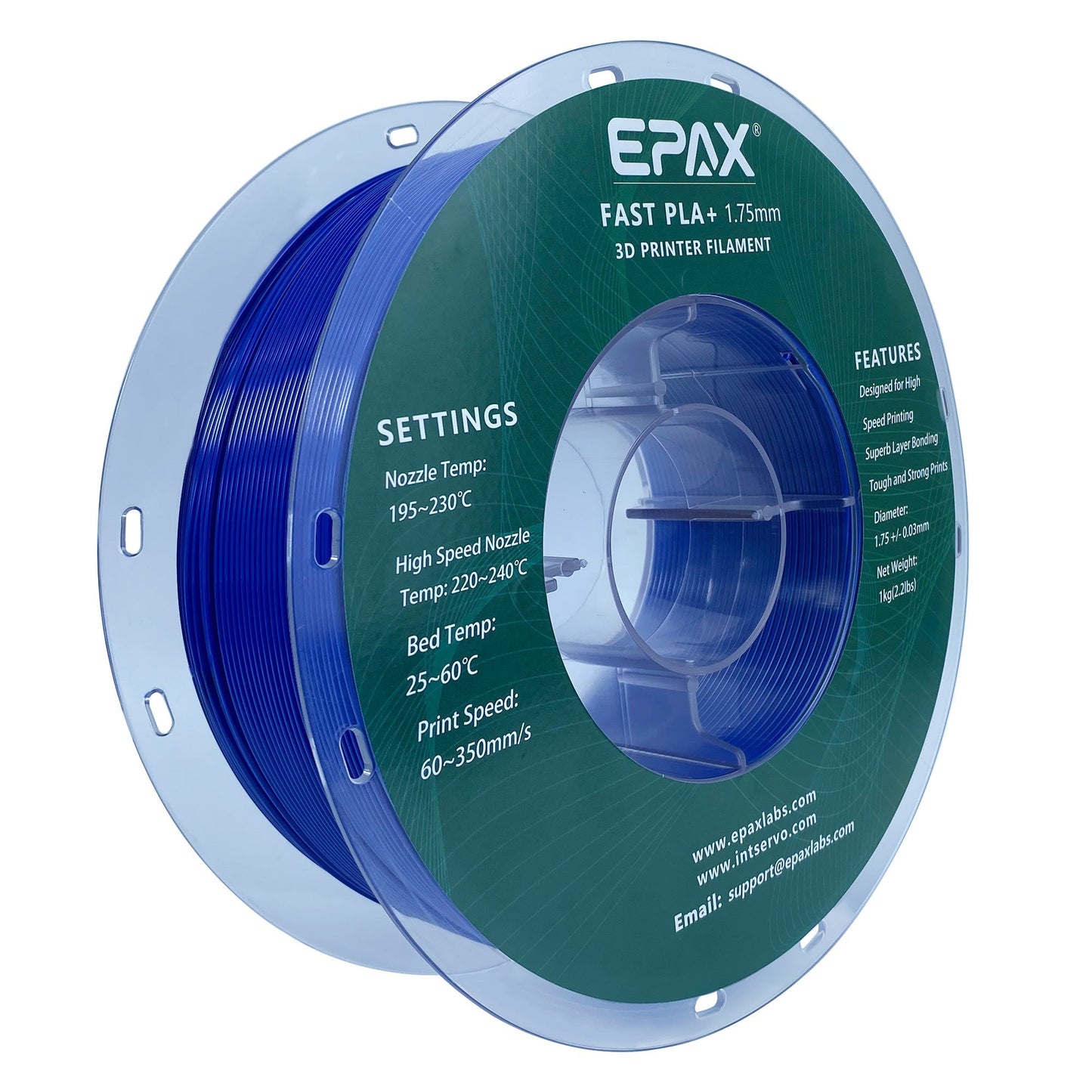 EPAX Fast PLA+ 3D Printer High Speed Filament, 2.85mm