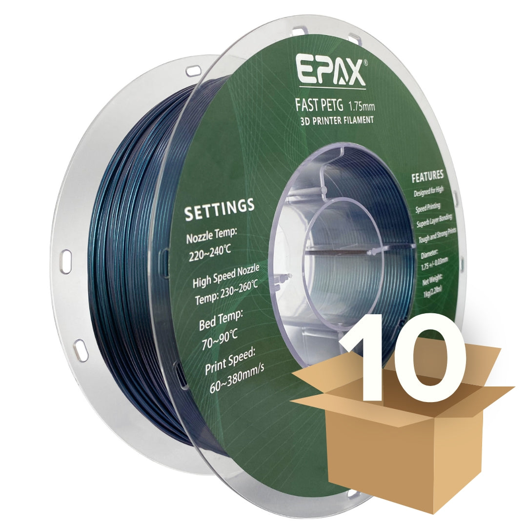 Wholesale case -- 10 spools of EPAX Fast PETG 3D Printer High Speed Filament, 1.75mm 1KG