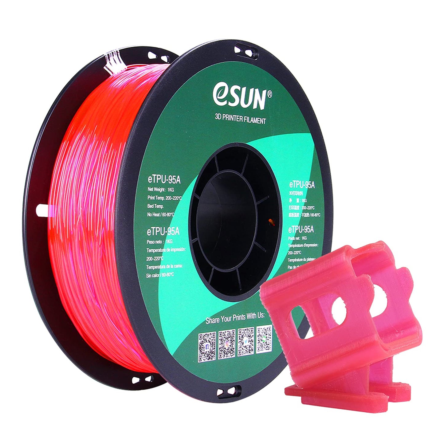 eSUN TPU 95A Flexible Filament 1.75mm 1KG (2.2lb)