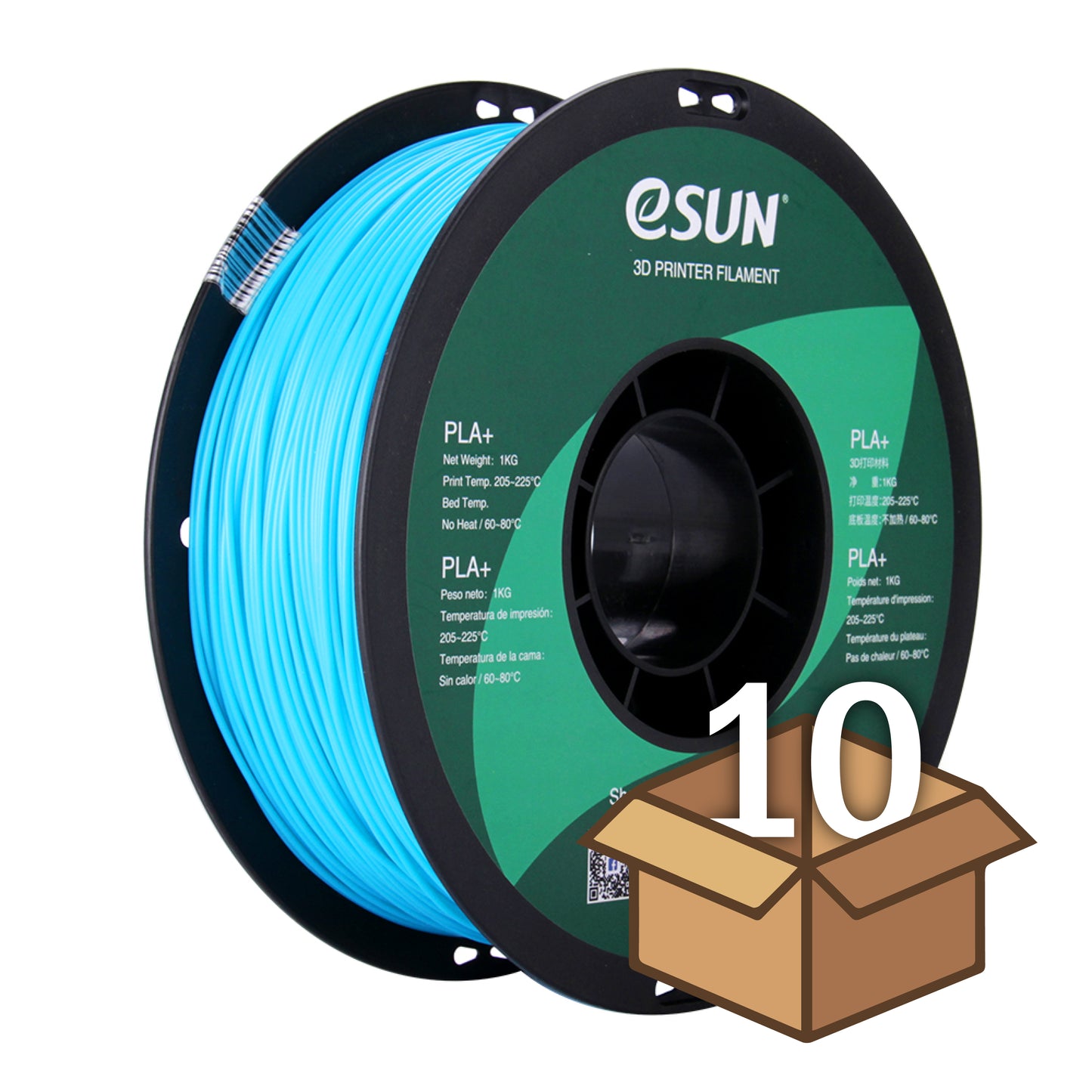 Wholesale Case eSUN 1.75 mm PLA+  (10 spools in a case)