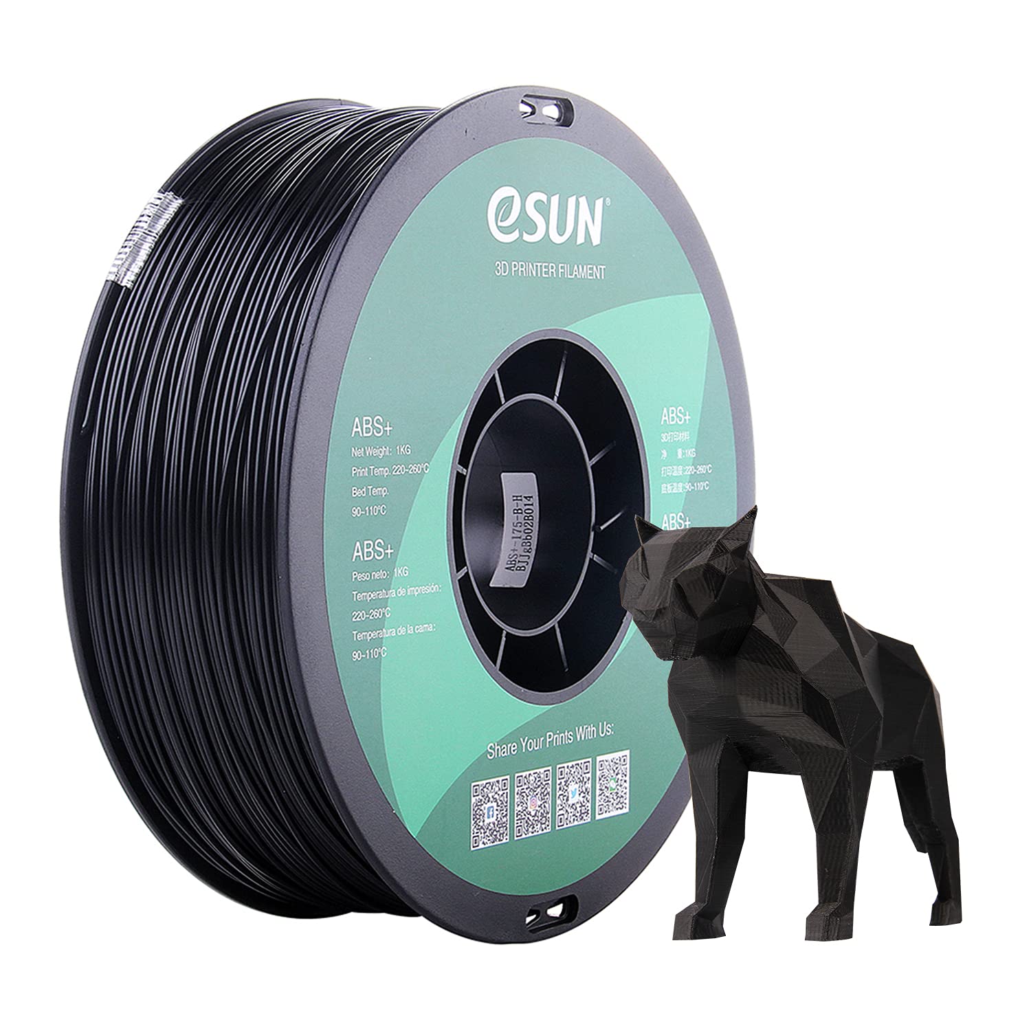 eSUN ABS+ Filament 1.75mm 1kg (2.2lb) – INTSERVO 3D Printing Store