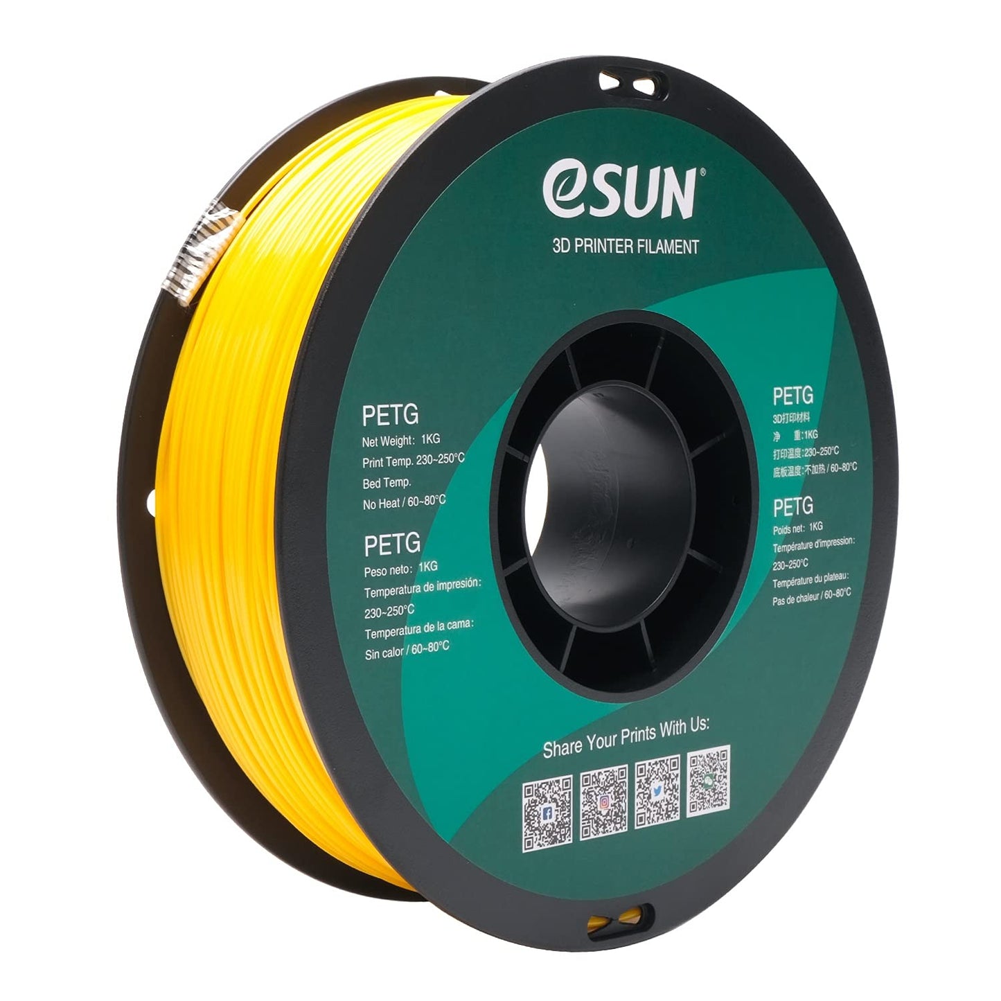 eSUN PETG Filament 1kg (2.2lb) Spool, 1.75mm