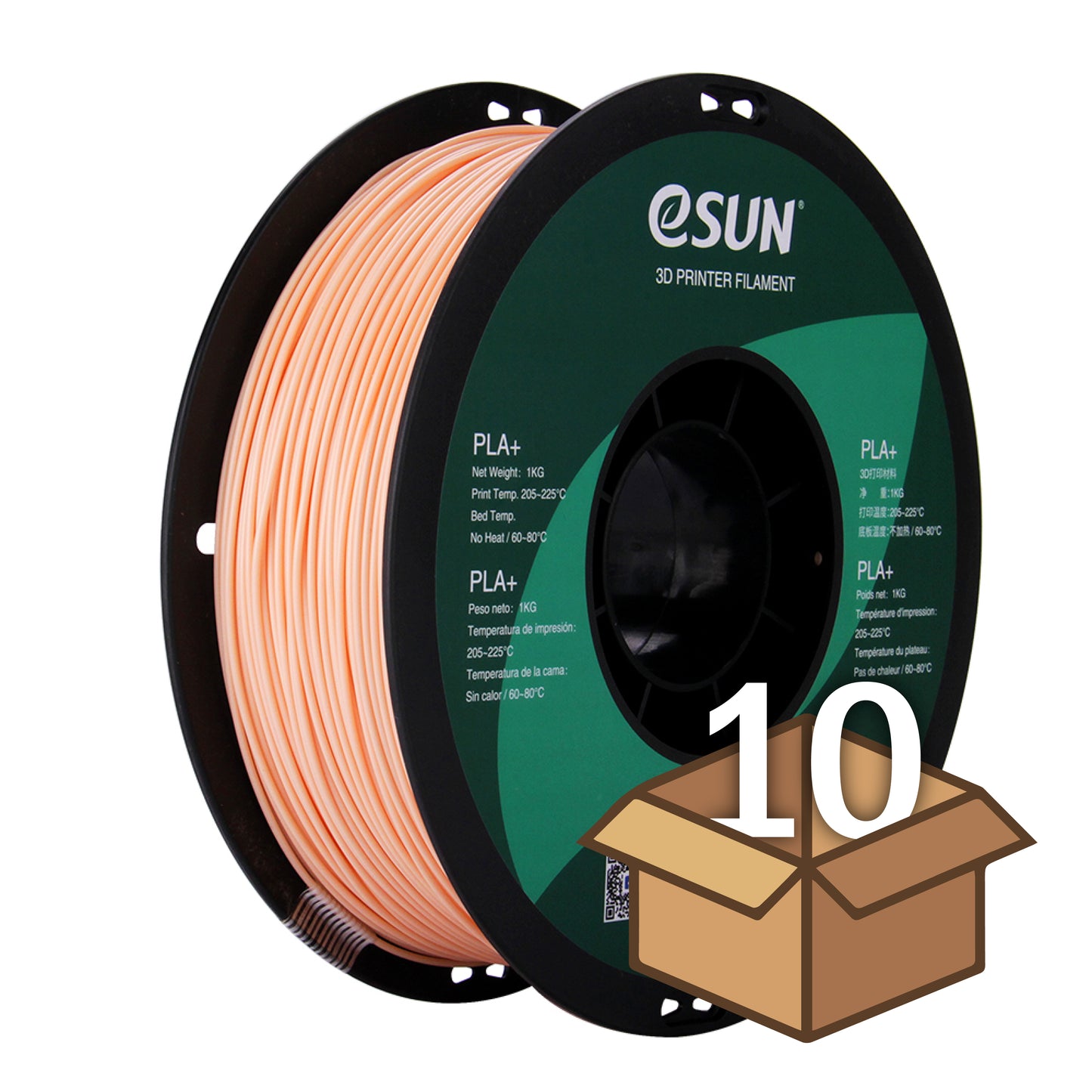 Wholesale Case eSUN 1.75 mm PLA+  (10 spools in a case)