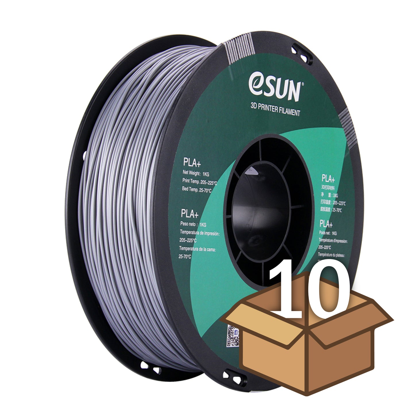 Wholesale Case eSUN 1.75 mm PLA+  (10 spools in a case)