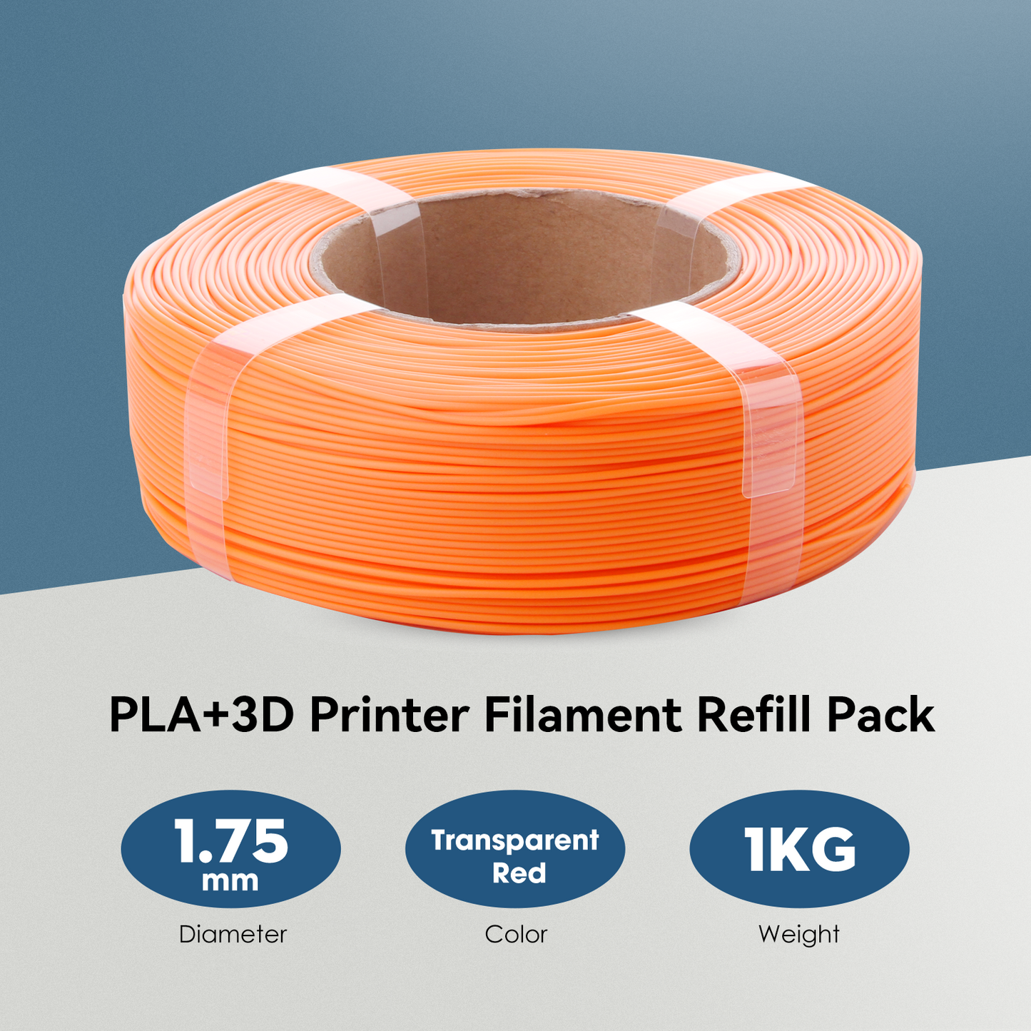 Filament Refill PLA+ Noir (Black) 1.75 mm 1 kg