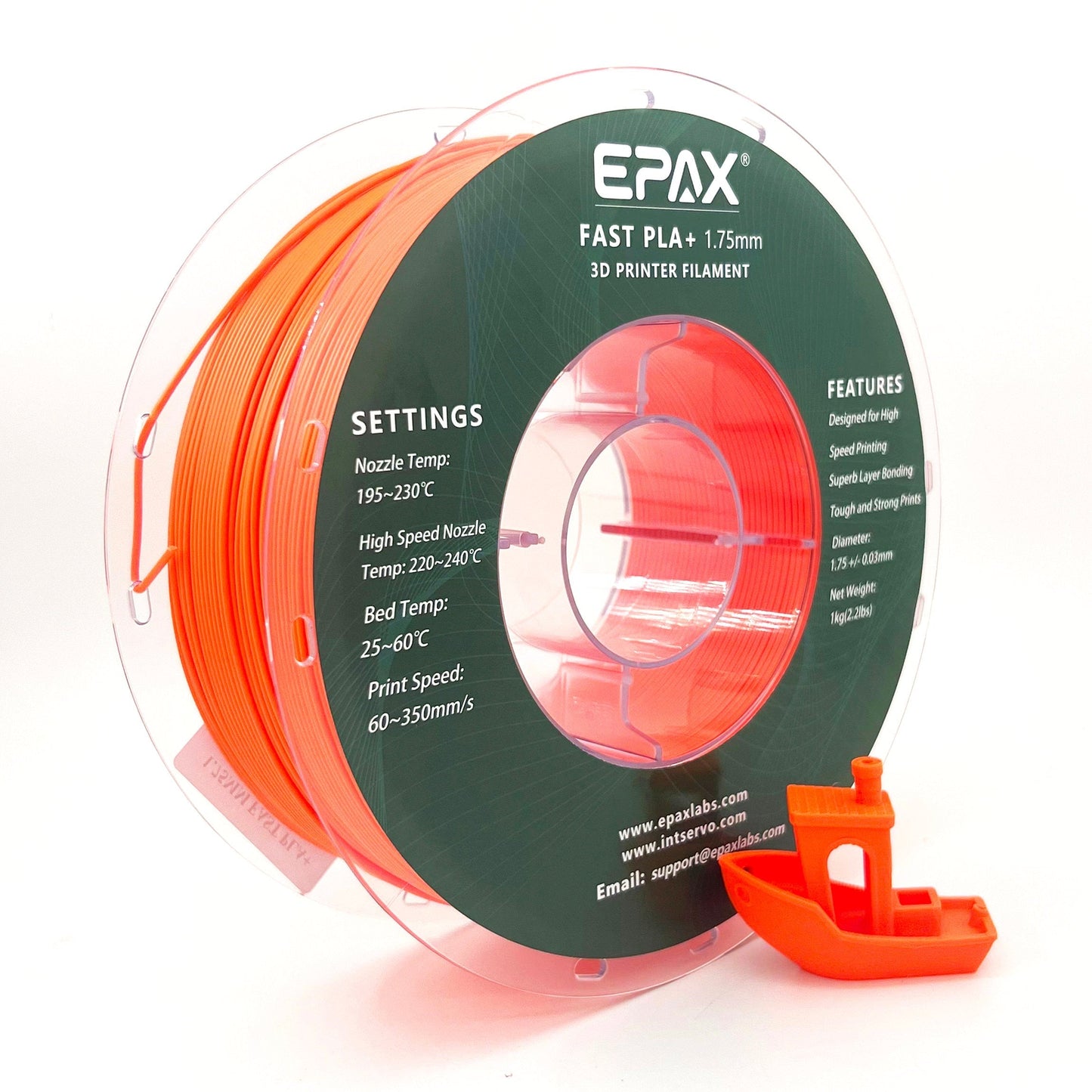 EPAX Fast PLA+ 3D Printer High Speed Filament, 1.75mm