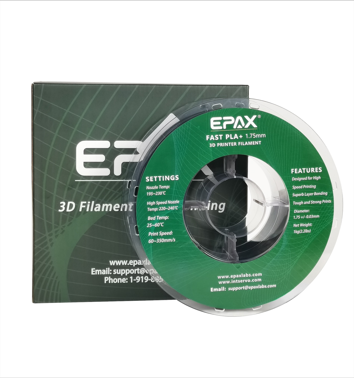 EPAX Fast PLA+ 3D Printer High Speed Filament, 1.75mm