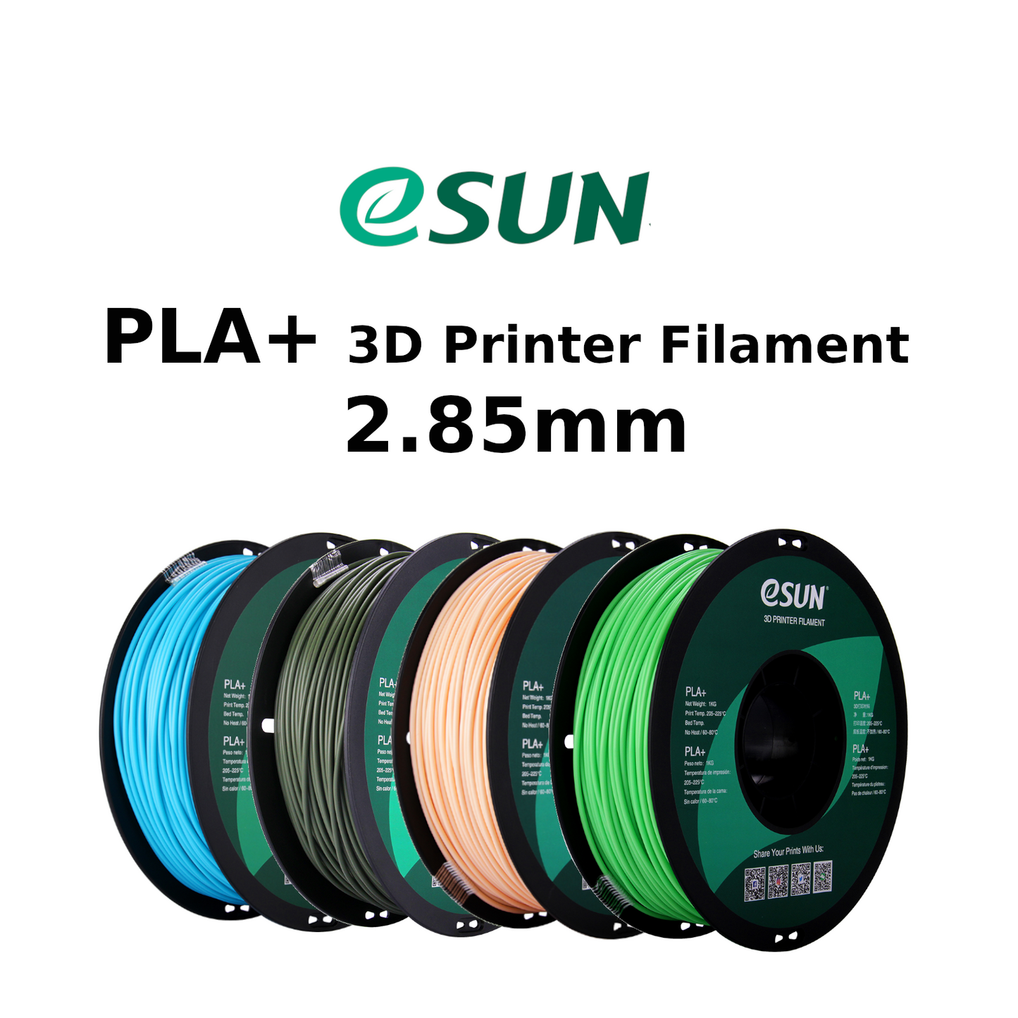 eSUN PLA+ Filament  2.85 mm 1kg (2.2lb)